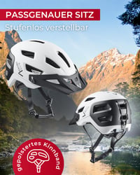 Cykloturistická prilba Black Crevice MTB biela/čierna M/L (58-61 cm) pánska dámska priedušná nastaviteľná cyklistická prilba 3