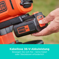 BLACK+DECKER BCBLV3625L1-QW Suflantă și aspirator de frunze cu acumulator 36V, cu funcție de tocare – Aspirator de frunze pentru grădină fără fir 6
