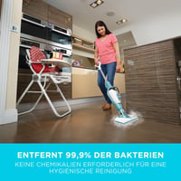 Parný mop BLACK+DECKER BHSM166DSM-QS 2 v 1 s čistiacou rukavicou SteaMitt a 11 kusmi príslušenstva 4