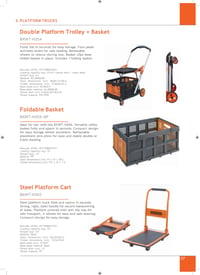 BLACK+DECKER BXWT-H303 Skladací plošinový vozík, nosnosť 80 kg, 60x40x80,5 cm, oceľový vozík s rukoväťou 6