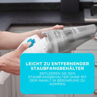 BLACK+DECKER NVB115W 3.6V Lithium Kézitörlő Porszívó 325ml Fehér 4