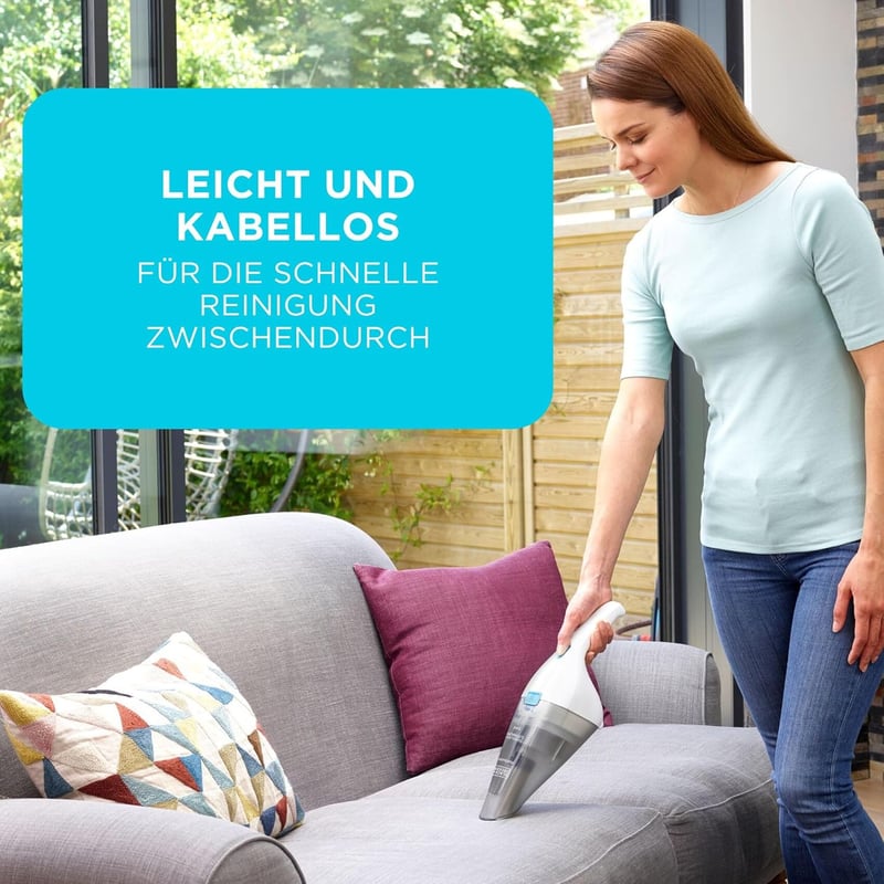 BLACK+DECKER NVB115W 3.6V Lithium Kézitörlő Porszívó 325ml Fehér