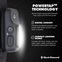 Lanternă frontală Black Diamond COSMO 350 – Lanternă frontală LED puternică cu lumină roșie pentru activități outdoor și sport 3