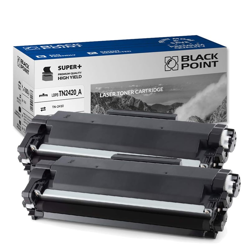 BLACK POINT prémiový toner 2 ks TN2420 TN2410 TN-2420 čierny, kompatibilný s Brother HL-L2350DW HL-L2375DW MFC-L2710DW MFC-L2750DW DCP-L2530DW L2310D L2370DN