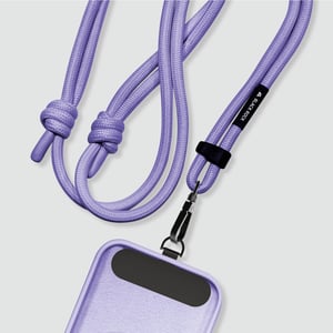 Șnur universal pentru telefon Black Rock, cu cordon împletit reglabil și carabină metalică, culoare mov - utilizat