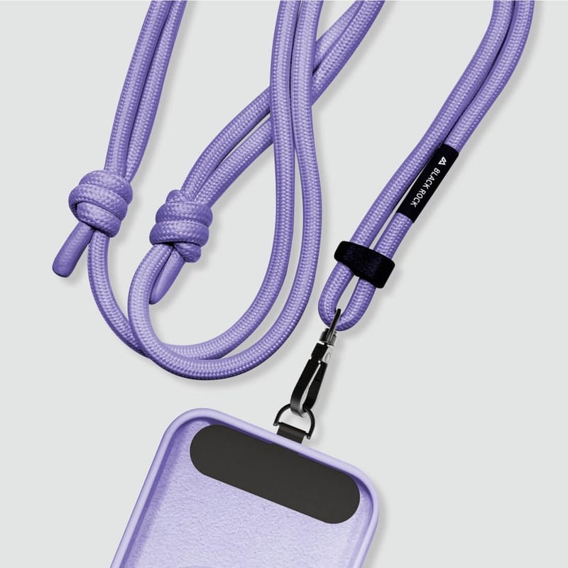 Șnur universal pentru telefon Black Rock cu carabină, curea reglabilă, violet