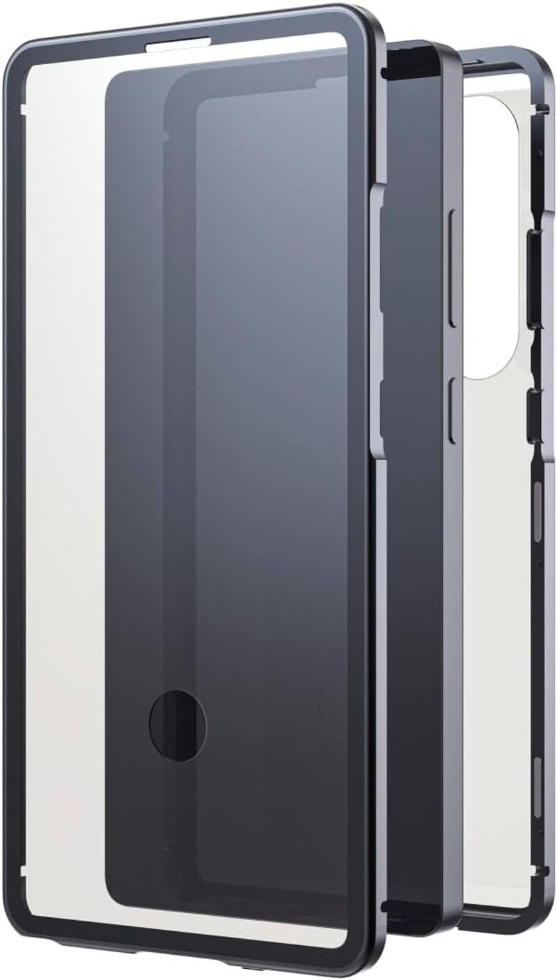 Black Rock Samsung Galaxy S25 Ultra tok alumínium kerettel 360°-os védelemmel - fekete