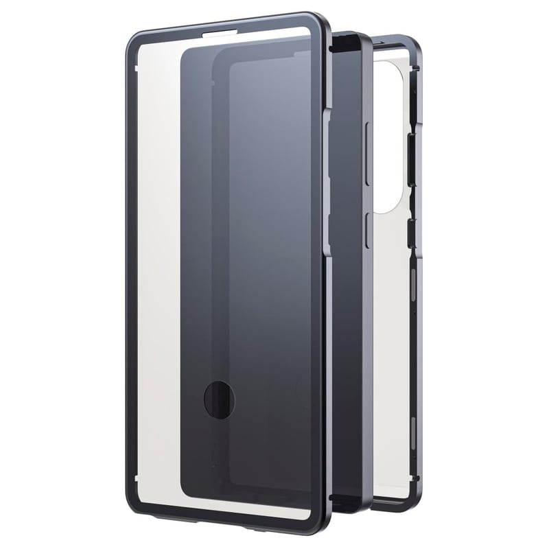 Puzdro Black Rock pre Samsung Galaxy S25 Ultra s hliníkovým rámom a 360° ochranou – čierne