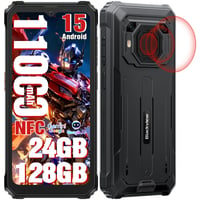 Odolný smartfón Blackview BV6200 Plus, 11000 mAh, 24 GB + 128 GB/2 TB, Android 15, vodotesnosť IP69K, 6,56" 90 Hz displej, 98 dB reproduktor, 16 MP fotoaparát, Dual 4G, NFC 1