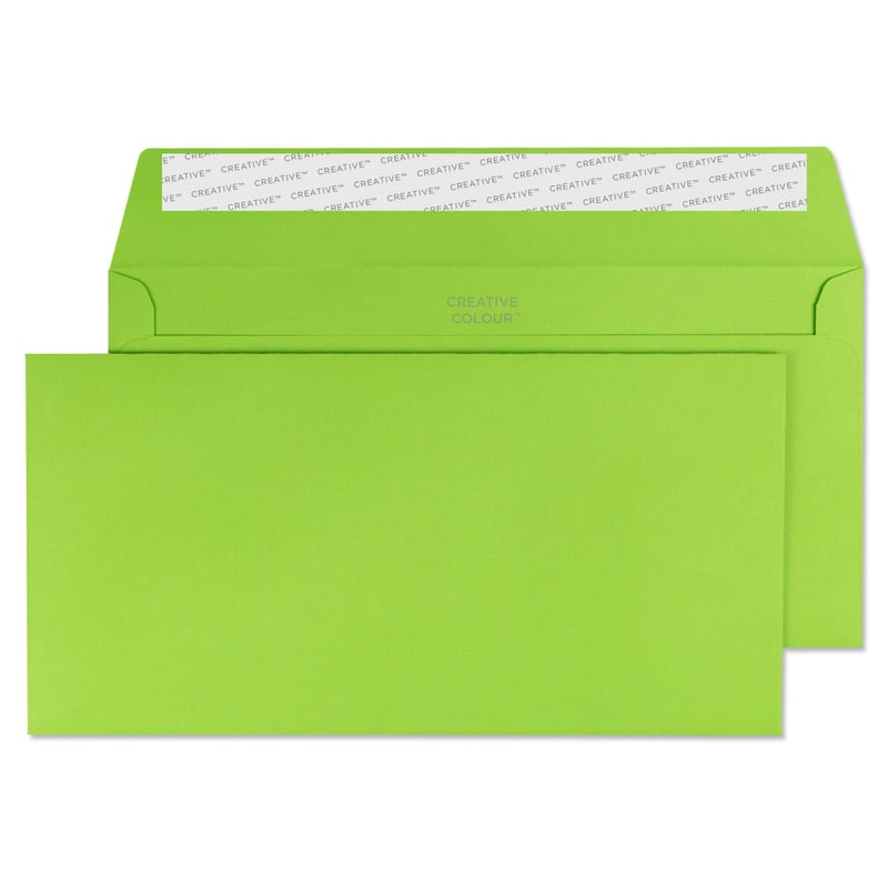 Samolepiace obálky Blake Creative Colour DL+ 114x229 mm 120 g/m² - limetkovo zelená - 25 ks