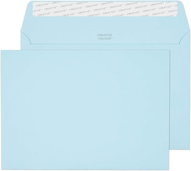 Blake Creative Colour Öntapadós Színes Boríték C5 Kék 25 db - C5 (162 x 229 mm), Cotton Blue, Pack of 25
