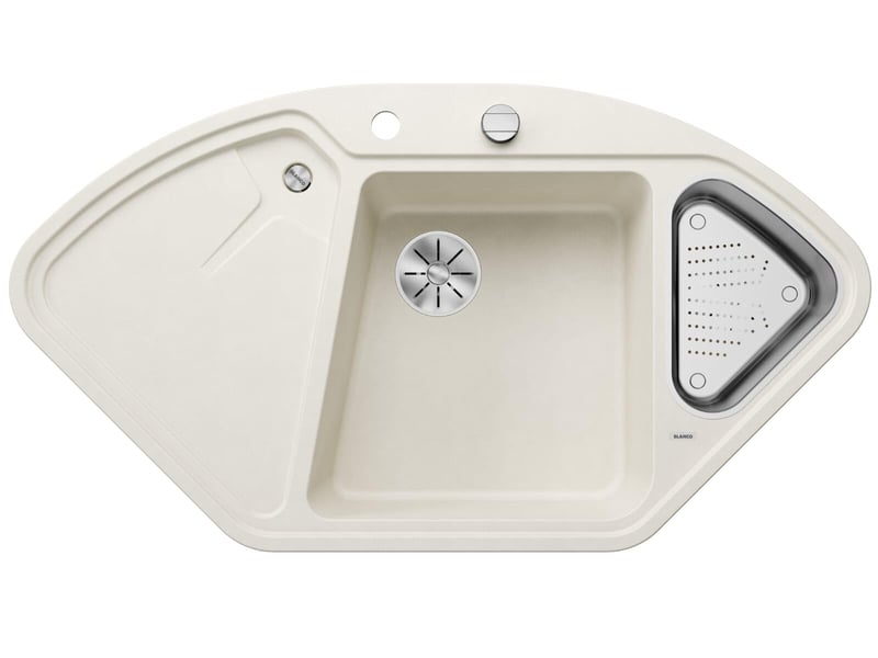 Granitový drez BLANCO DELTA II Silgranit – farba soft biela, vstavaný kuchynský drez