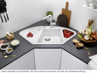 Granitový drez BLANCO DELTA II Silgranit – farba soft biela, vstavaný kuchynský drez 5