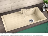 Chiuvetă de bucătărie din granit BLANCO FAVUM 45 S, 86x43,5 cm, SILGRANIT, Antracit, montare deasupra blatului, o cuvă, pentru mască de 45 cm 4