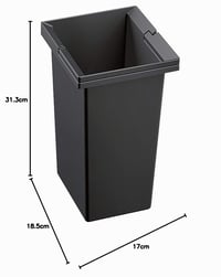 Blanco Select kanta od 6 litara | Za sustave za odvajanje otpada Select II 60/4, 60/4 Orga i Flexon II 60/4 | 18,5x17,2x31,4 cm 3