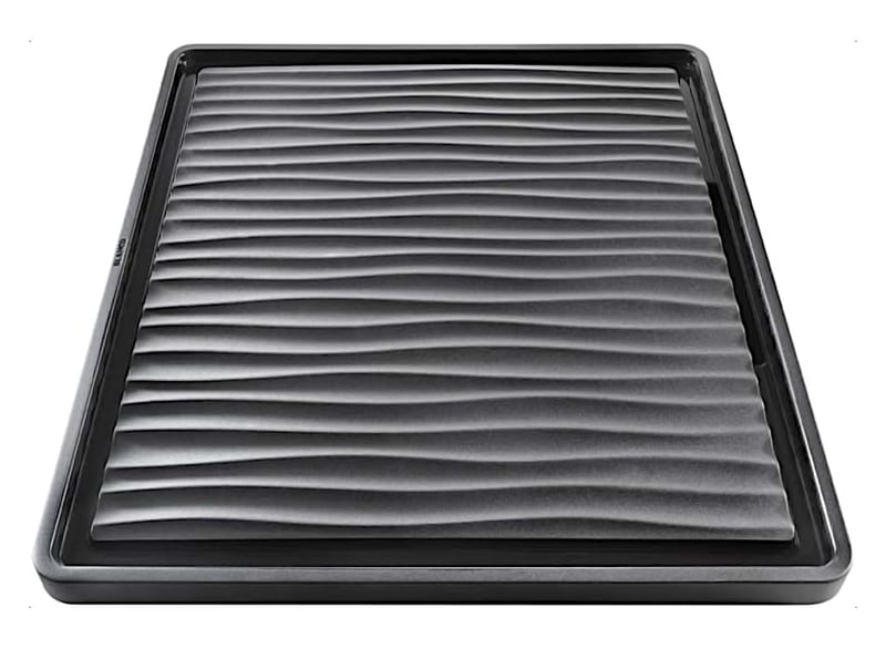 Odkvapkávač na drez BLANCO Wellentropf – čierny/sivý plast, 432 x 382 mm