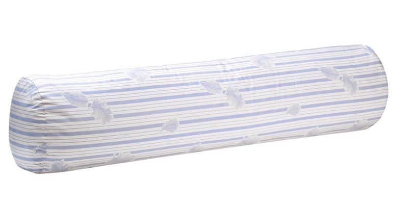 Blanrêve Antan prirodni pernati jastuk za vrat, polutvrda udobnost, 90 cm, bijela/plava, jednostavan za održavanje, proizvedeno u Francuskoj