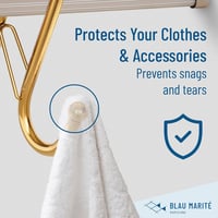 Blau Marité S-alakú horog szett 10db ezüst, közepes méret, biztonsági rendszer 4