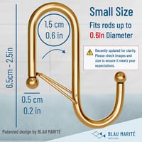 Blau Marité S-alakú horog szett 10db ezüst, közepes méret, biztonsági rendszer 3