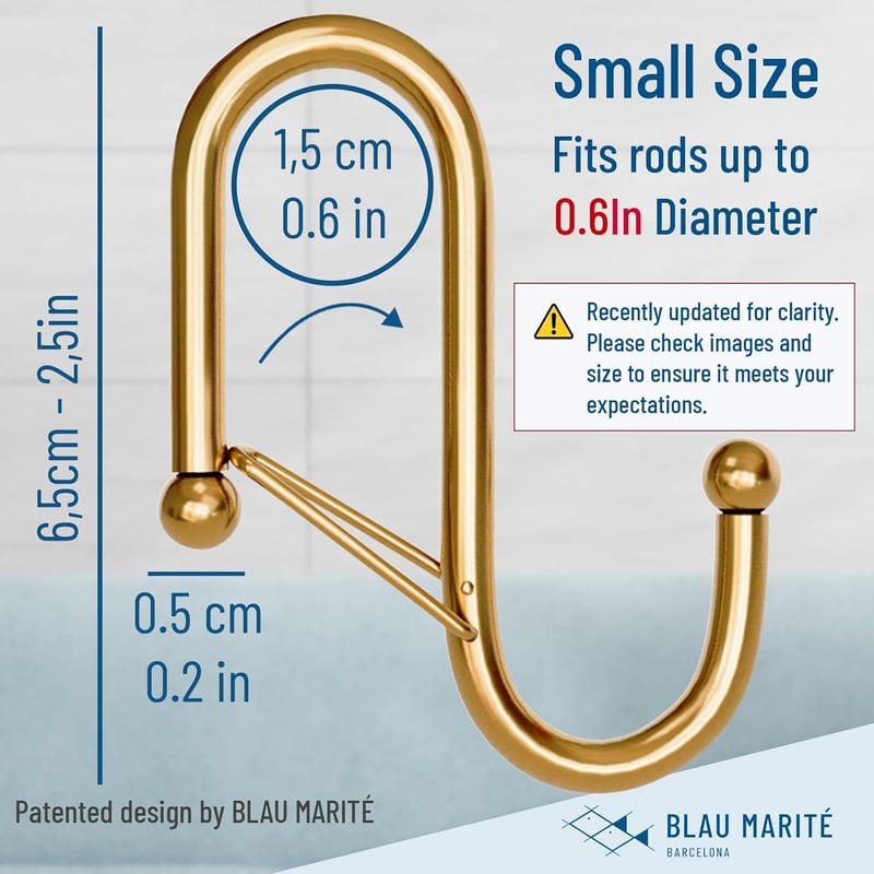 Blau Marité S-alakú horog szett 10db ezüst, közepes méret, biztonsági rendszer