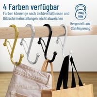 Blau Marité S-alakú horog szett 6 db, fehér, 10 cm, sínhez, biztonsági rendszer 6