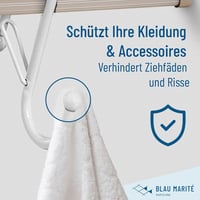 Blau Marité S-alakú horog szett 6 db, fehér, 10 cm, sínhez, biztonsági rendszer 4