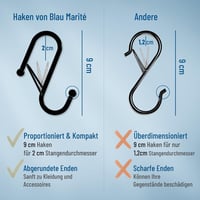 Blau Marité S-alakú horgok 10 db arany szín sín rendszerezéshez 5
