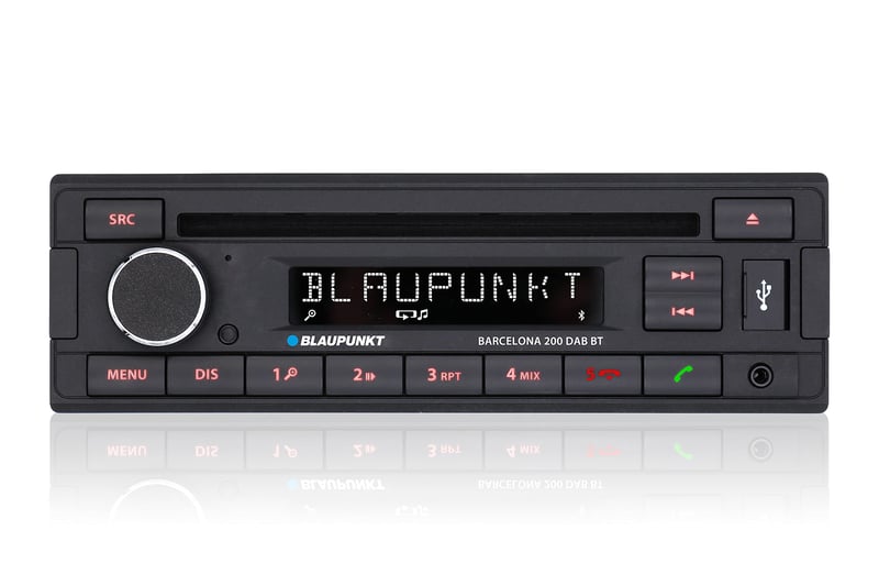 Radio auto Blaupunkt Barcelona 200 DAB BT 1-DIN DAB+ Bluetooth CD hands-free USB intrare Aux 4x40W 12V