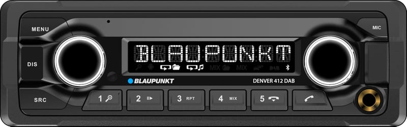 Autorádio Blaupunkt Denver 412 DAB 1-DIN DAB+ Bluetooth USB AUX s ovládaním na volante 4x50W