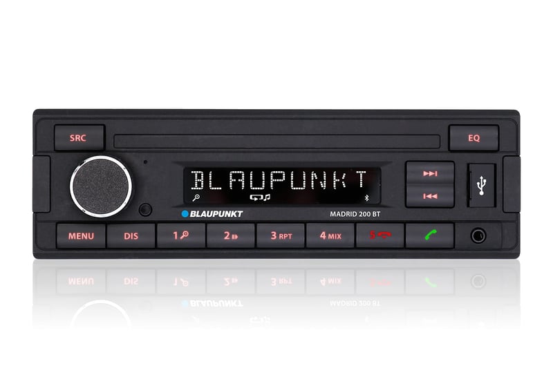 Blaupunkt Madrid 200 BT autórádió Bluetooth, RDS, USB, Aux-In, 1-DIN - fekete