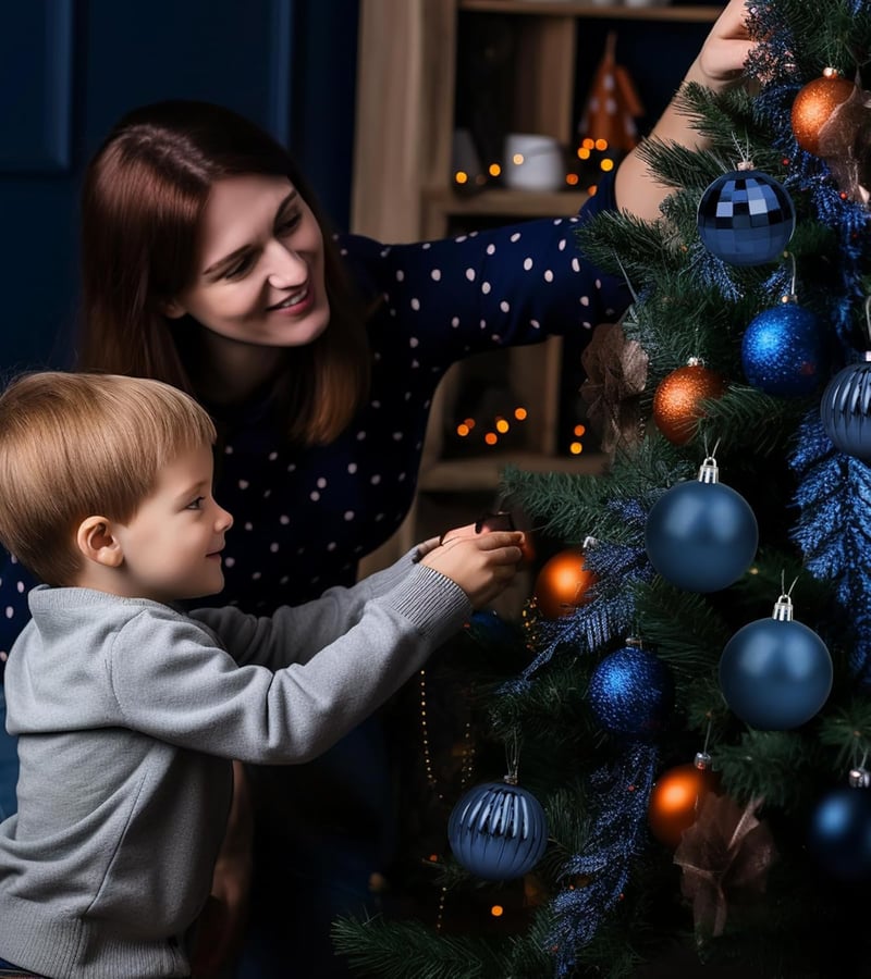 BLAZOR Kék Műanyag Karácsonyfadísz Szett - 36 db Törhetetlen Gömb, 6 cm, Sötétkék, Fényes és Matt Kivitel, Karácsonyfa Dekoráció