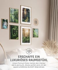 BLCKART Infinity Beige Love Poszter Szett, 4x A3 + 2x A4, Nappali Dekoráció - Large (4x A3, 2x A4), DREAMY FOREST 3