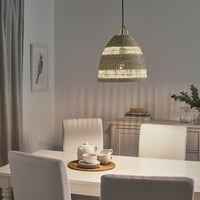 BLED BARCELONA LED závesné svietidlo prírodný ratan bambus drevo boho rustikálne severské tienidlo biele s objímkou E27 7