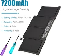BLESYS A1466 Akkumulátor MacBook Air 13" Laptophoz - 7200mAh Lítium Polimer - Kompatibilis A1369/A1466 (2010-2017) Modellekkel - Szerszámokk 3