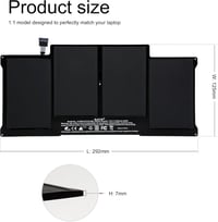 BLESYS A1466 Akkumulátor MacBook Air 13" Laptophoz - 7200mAh Lítium Polimer - Kompatibilis A1369/A1466 (2010-2017) Modellekkel - Szerszámokk 7