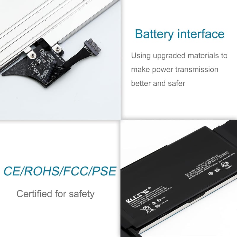 BLESYS A1965 Csereakkumulátor MacBook Air 13" Retina A1932 (2018-2019) és A2179 (2020) Modellekhez - 11,4V 49,9Wh Lítium-Polimer Laptop Akku