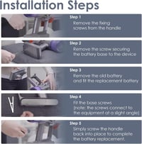 Acumulator de schimb BLESYS pentru varianta Dyson V11 cu fixare prin înșurubare 7