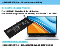 Acumulator BLESYS HB4692Z9ECW-41 pentru laptop Huawei MateBook D 14 2020 2