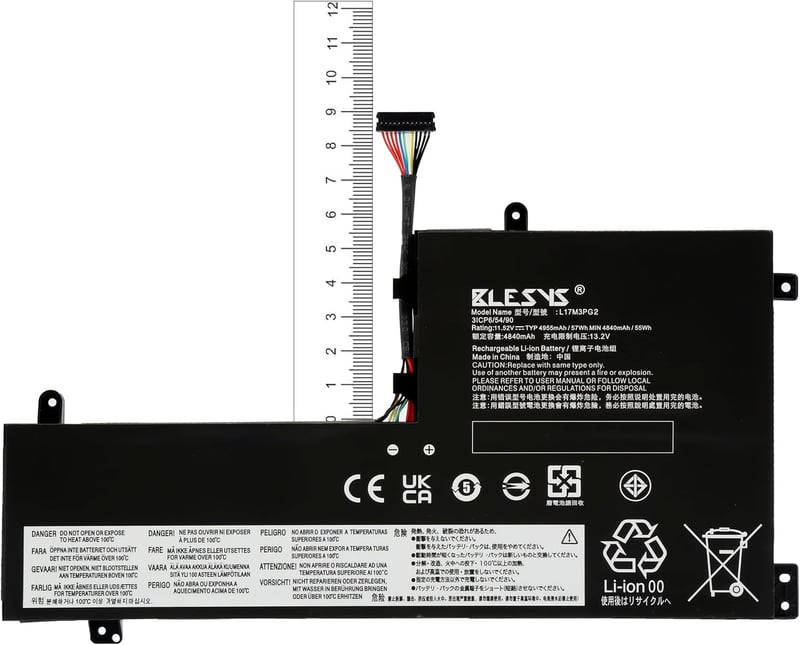 BLESYS L17M3PG2 Laptop Akkumulátor Lenovo Legion Y530 Y540 Y730 Y740 Y7000P Sorozathoz - 11.52V/57Wh, 4955mAh, Lítium-ion