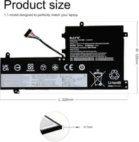 BLESYS L17M3PG2 Laptop Akkumulátor Lenovo Legion Y530 Y540 Y730 Y740 Y7000P Sorozathoz - 11.52V/57Wh, 4955mAh, Lítium-ion 4