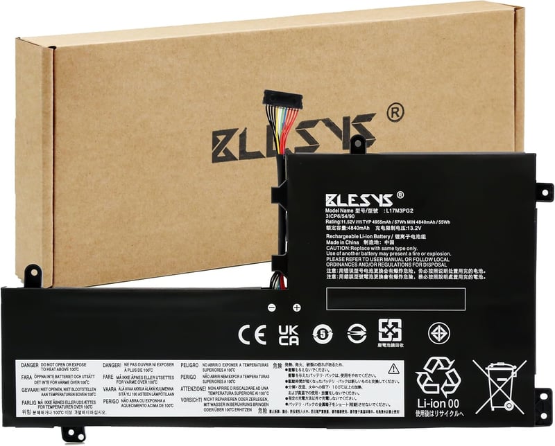 BLESYS L17M3PG2 Laptop Akkumulátor Lenovo Legion Y530 Y540 Y730 Y740 Y7000P Sorozathoz - 11.52V/57Wh, 4955mAh, Lítium-ion