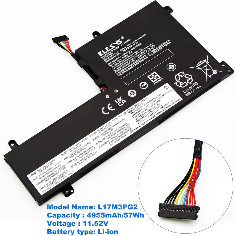 BLESYS L17M3PG2 Laptop Akkumulátor Lenovo Legion Y530 Y540 Y730 Y740 Y7000P Sorozathoz - 11.52V/57Wh, 4955mAh, Lítium-ion