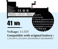 BLESYS L19L3PF4 L19C3PF6 Akkumulátor Lenovo IdeaPad 3-17 sorozathoz 2