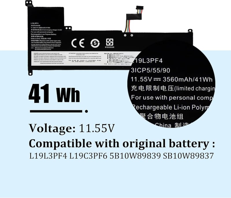 BLESYS L19L3PF4 L19C3PF6 Akkumulátor Lenovo IdeaPad 3-17 sorozathoz