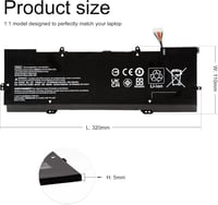 BLESYS YB06XL 84.08Wh Laptop Akkumulátor HP Spectre x360 15-bl1xx 15-ch0xx Notebookhoz 2