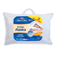 Súprava 2 vankúšov Bleu Calin Alaska, tvrdá opora, poťah zo 100% bavlneného perkálu, biela, 50x70 cm, obdĺžnikový tvar 4