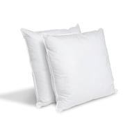 Sada vankúšov Bleu Câlin Alaska, 2 ks, tvrdý komfort, poťah zo 100% bavlneného perkálu, biela, 65x65 cm, štvorcový tvar 2