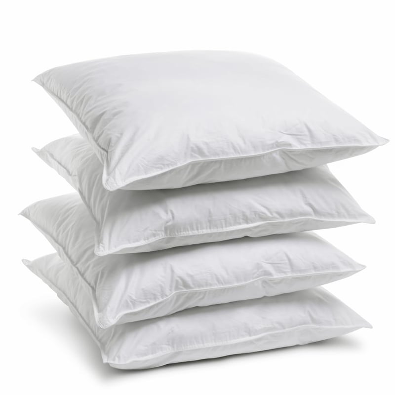 Pernă antiacarieni Bleu Calin Home Collection Cliniguard 60x60 cm Alb, set de 4 bucăți, fabricată în Franța, igienică