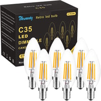 Blewandy E14 LED gyertya izzó 4W meleg fehér 6db csomag csillárokhoz 1
