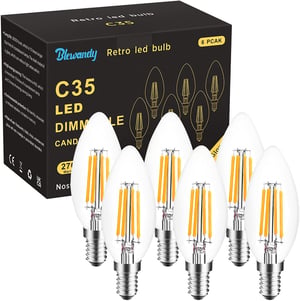Blewandy E14 LED sviečková žiarovka 4W stmievateľná 2700K teplá biela - balenie 6 ks